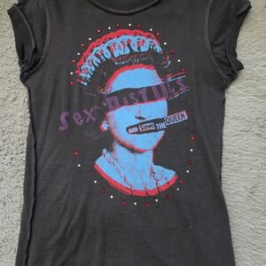 Women's Black Sex Pistols Short Sleeve Tee XS